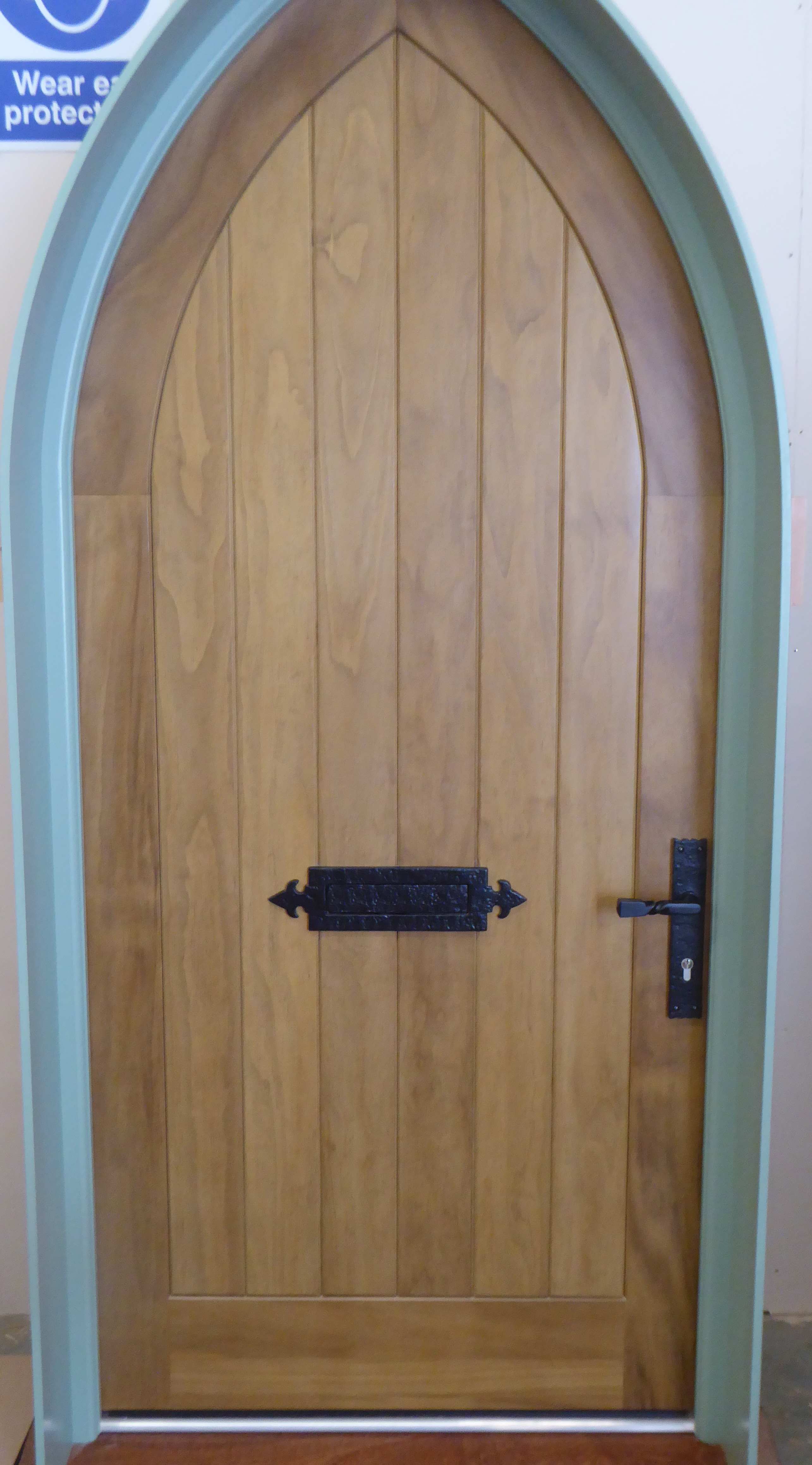 Bespoke arched wooden door